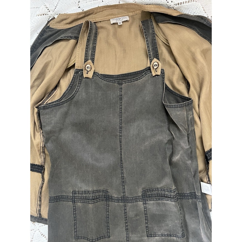 Vintage Cynthia Max Relax Tencel Jacket Dress Set M Utility Minimalist Gorpcore‎ - Picture 2 of 12